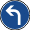 Vorgeschriebene Fahrtrichtung Links