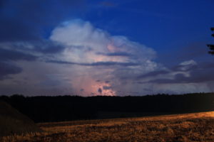 Abziehende Gewitterzelle