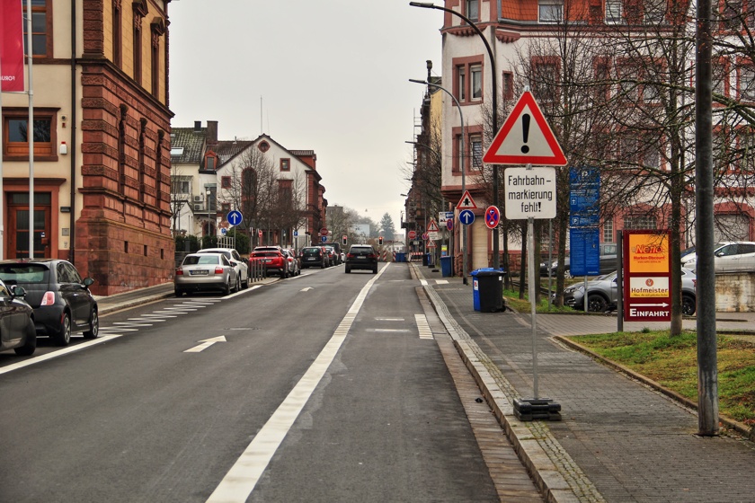 In der Teichstraße beinahe abgeräumt