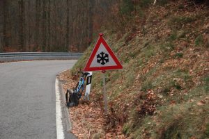 Glätteunfall in Frankreich
