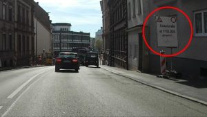 Die Vollsperrung der Kaiserstraße