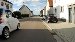 Die folgenlose Bedrohung eines Radfahrers