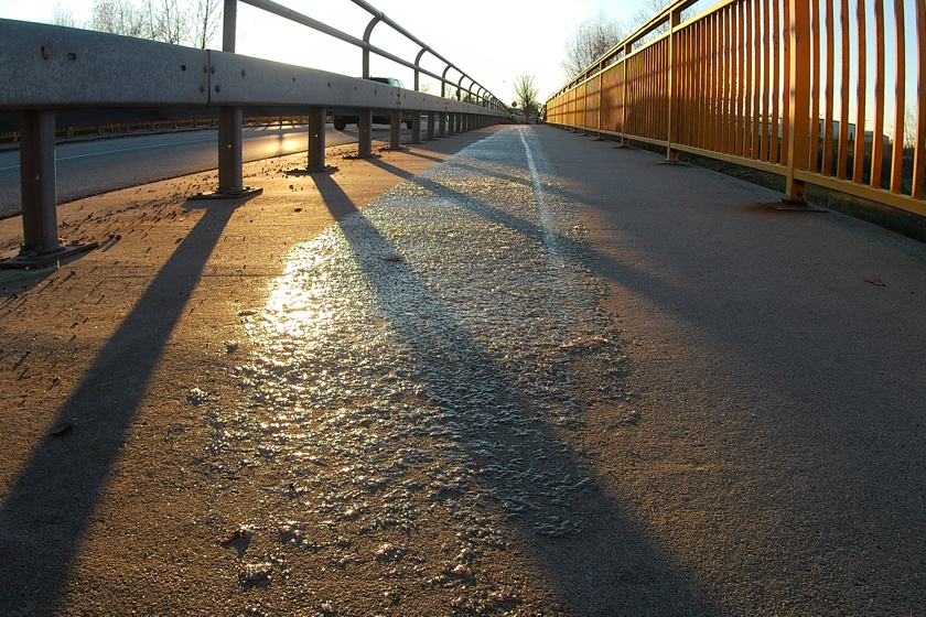 Mal wieder Glatteis an der K 6