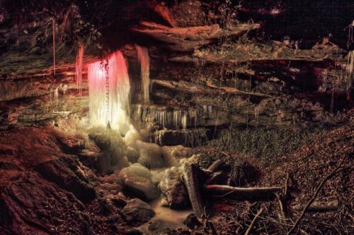 Die Hexenklamm bei Nacht